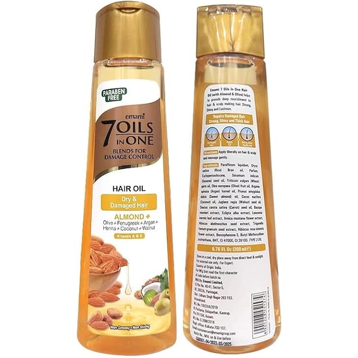 Emami Hair Care Emami 7 in 1 Almond Oil 200 ml - Image 2